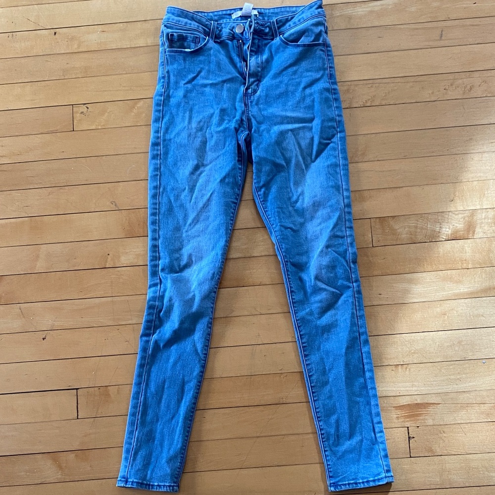 Forever 21 Bright Blue Skinny Jeans